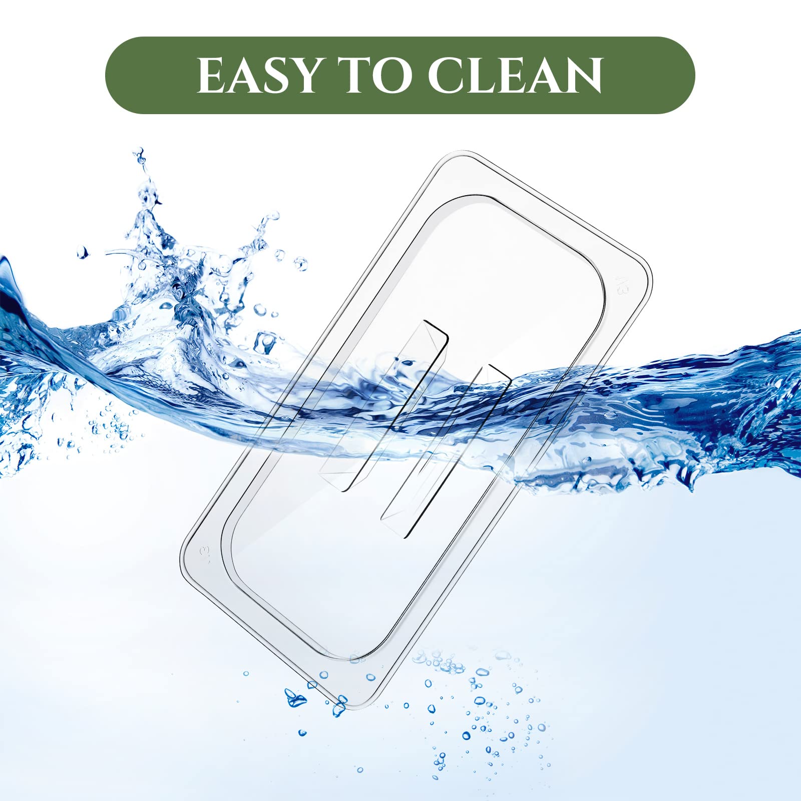 12-Piece Polycarbonate 1/3 Size Food Pan Lids - Clear Commercial Dish Covers with Notched Handles for Restaurant Storage & Meal Prep | Durable, Universal Fit for Food Containers | Perfect for Buffets, Catering & Kitchen Organization