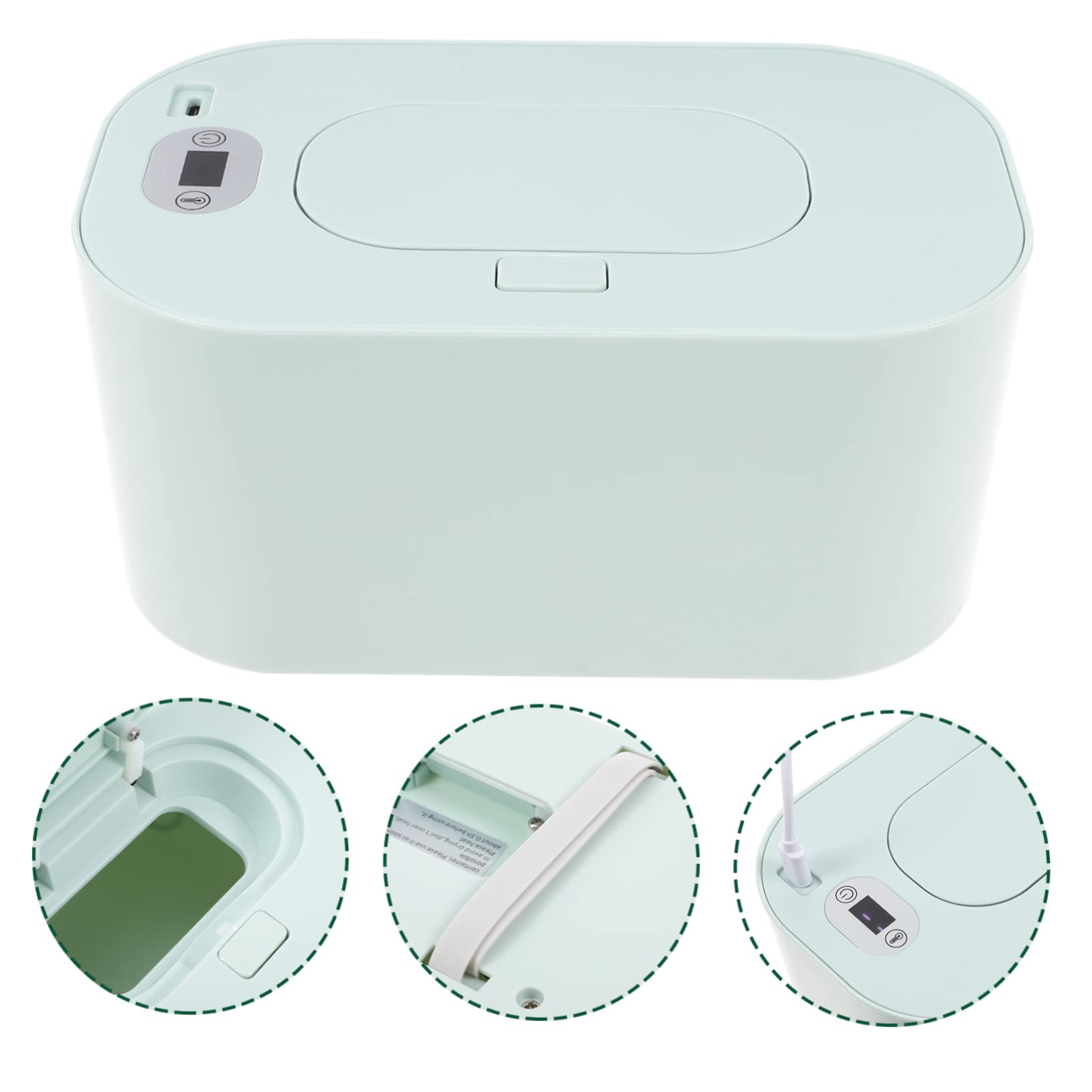 iFundom 2-Pack Baby Wipe Warmer & Dispenser - Portable Electric Tissue Heater for Newborn Care, Perfect for Diaper Changes & Nursery Essentials (White) - Ideal for Home, Travel & Daycare Use