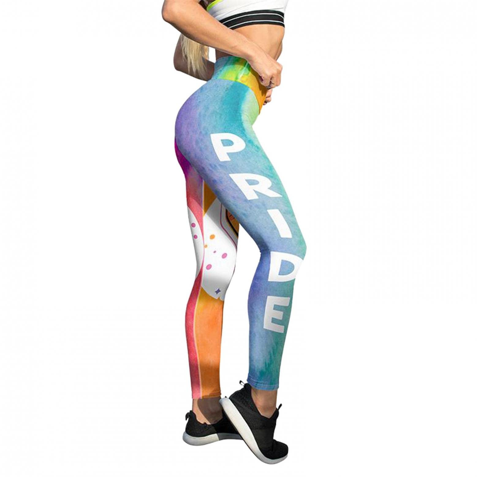 MIUERSA Women's American Flag Print High Waisted Yoga Pants - Tummy Control Workout Leggings for Gym, Running & 4th of July Outfits | Patriotic Capris for Fitness & Casual Wear