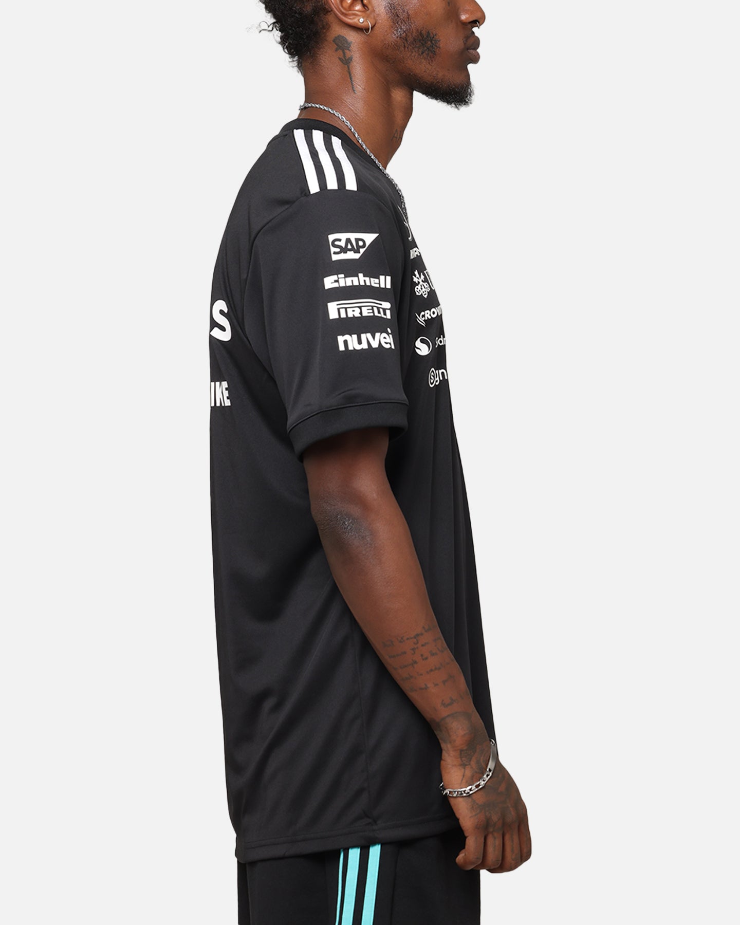 Adidas x Mercedes AMG Petronas F1 Team 2025 Official Driver T-Shirt - Black | Formula One Racing Fan Apparel & Casual Wear