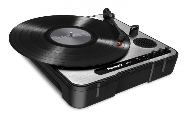 Numark PT01USB Portable USB Turntable for Vinyl Records - DJ & Home Audio Use, Perfect for Mixing, Sampling & Listening to Classic Albums