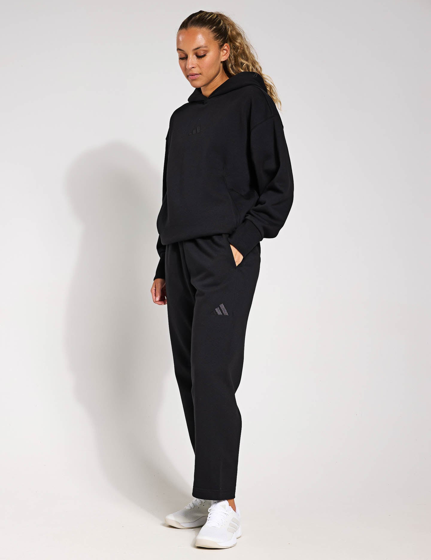 ALL SZN Fleece Loose Hoodie for Women & Men - Cozy Oversized Pullover Sweatshirt - Winter & Fall Fashion - Black - Perfect for Casual Wear, Lounging & Outdoor Activities