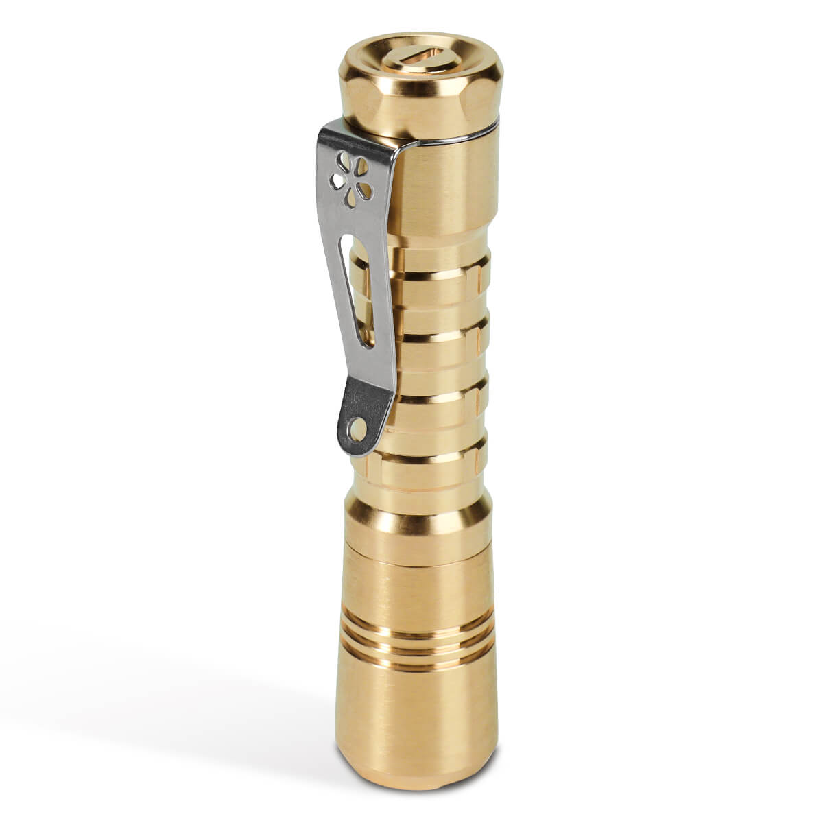 Vosteed X ReyLight Brass Pineapple Flashlight - EDC Pocket Light for Camping, Hiking & Outdoor Adventures