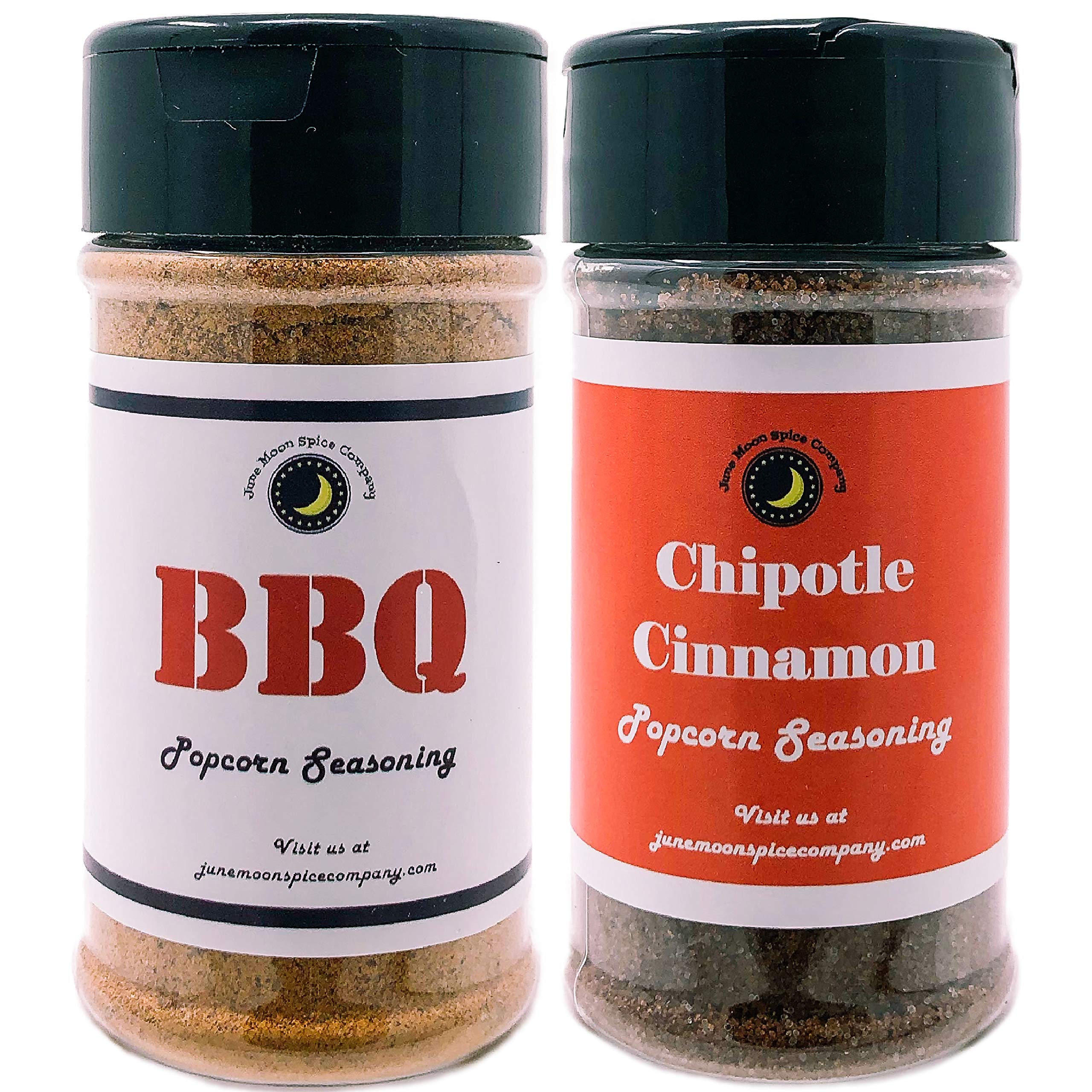 Premium Popcorn Seasoning Variety 2 Pack - Chipotle Cinnamon & BBQ Flavors | Fat Free, Calorie Free, Cholesterol Free Seasoning | Perfect for Movie Nights, Parties & Healthy Snacking