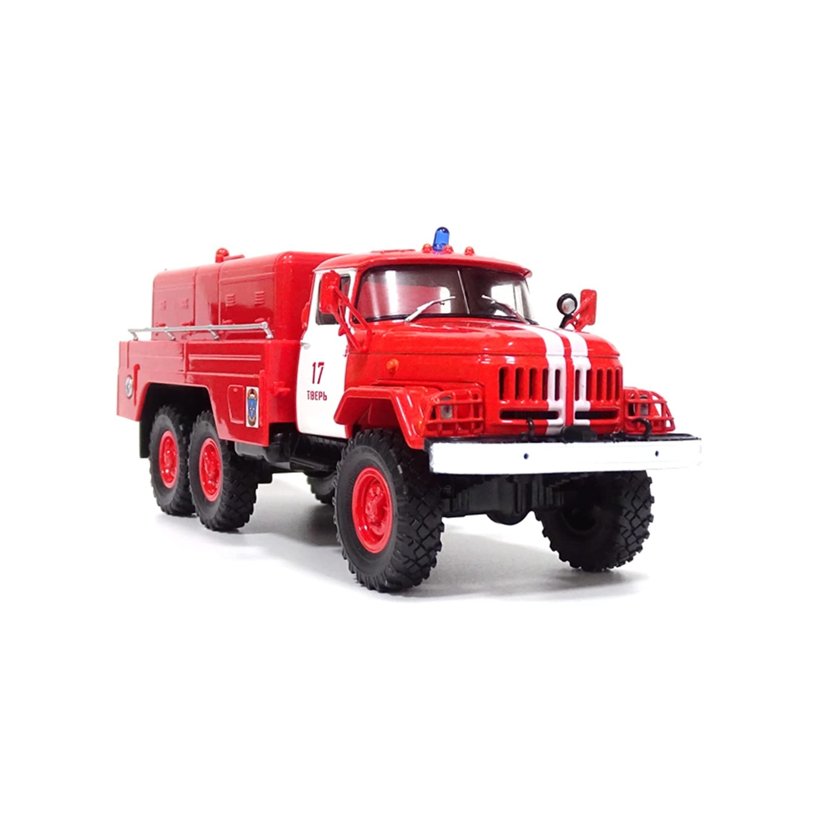 1/43 Scale ZIL 131 Soviet Fire Truck Diecast Model - Premium CNC Alloy Collectible Toy for Adults, Durable Metal Car Display & Photography Prop - Perfect for Collectors, History Enthusiasts and Video Recording Scenes