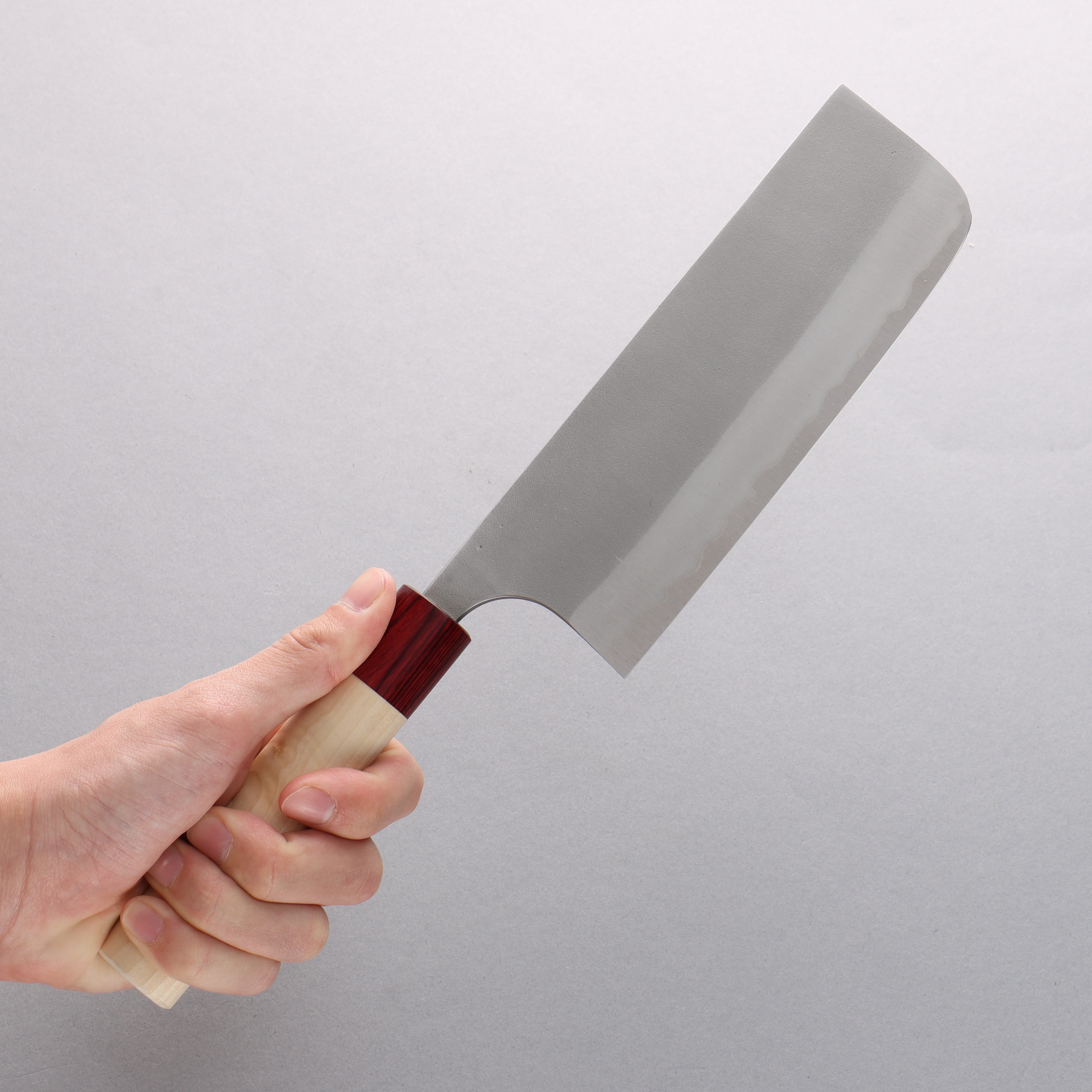 Masakage Yuki White Steel No.2 Nashiji Nakiri Knife 165mm with Magnolia Handle - Japanese Vegetable Knife for Professional Chefs & Home Cooking
