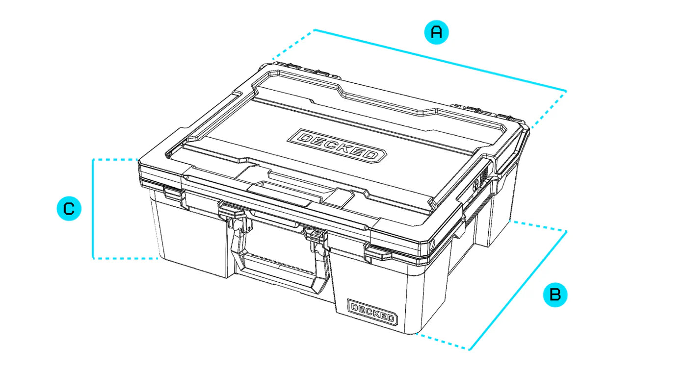 DECKED Halfrack 32 D CO Storage Case - Heavy Duty Truck Bed Tool Organizer for Pickup Trucks | Perfect for Camping, Work & Outdoor Adventures