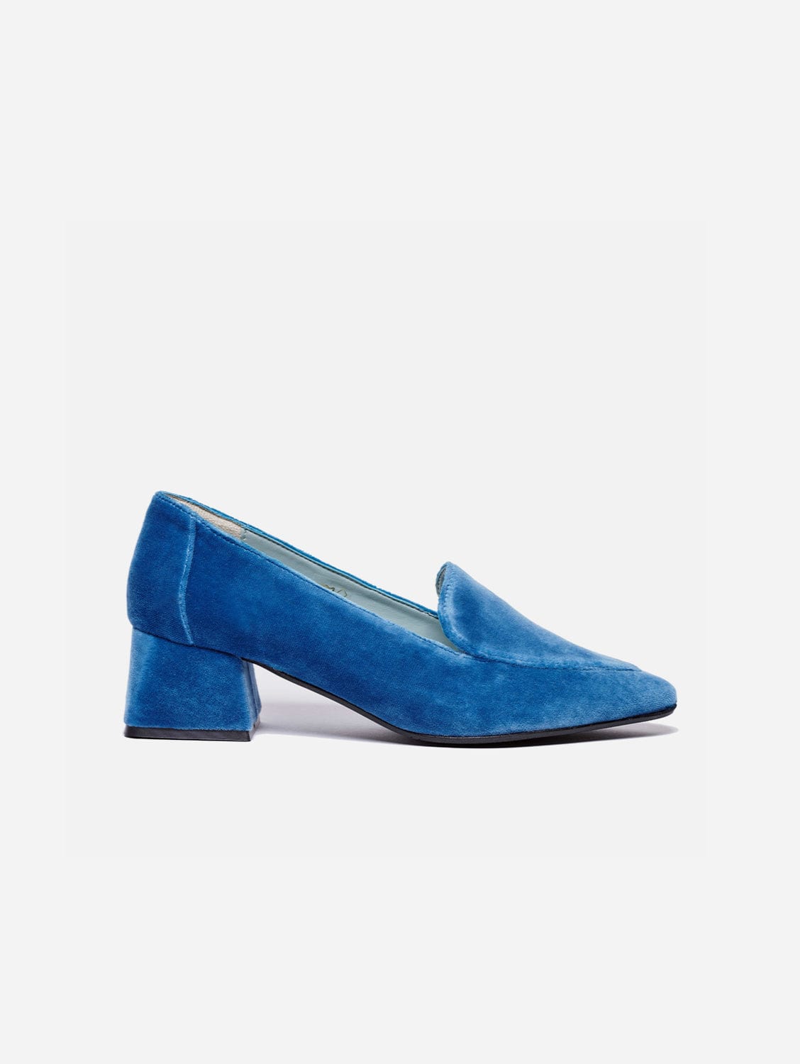 Vegan Velvet Moccasin Loafers for Women - Soft Slip-On Comfort Shoes in Blue | Casual & Indoor Wear for Home, Office & Travel