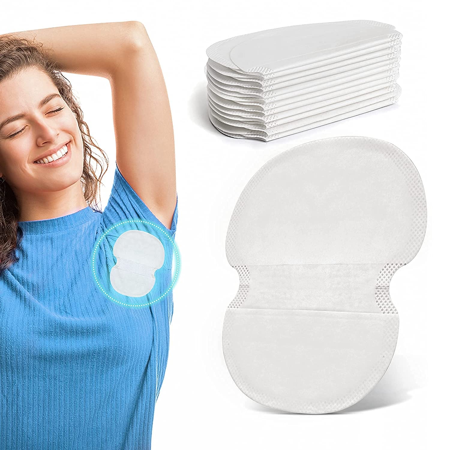 Unequetrend Disposable Underarm Sweat Pads for Women & Men - 20 Pcs, Comfortable & Odorless, Invisible Protection for Excessive Sweating - Perfect for Workouts, Business Meetings & Daily Wear