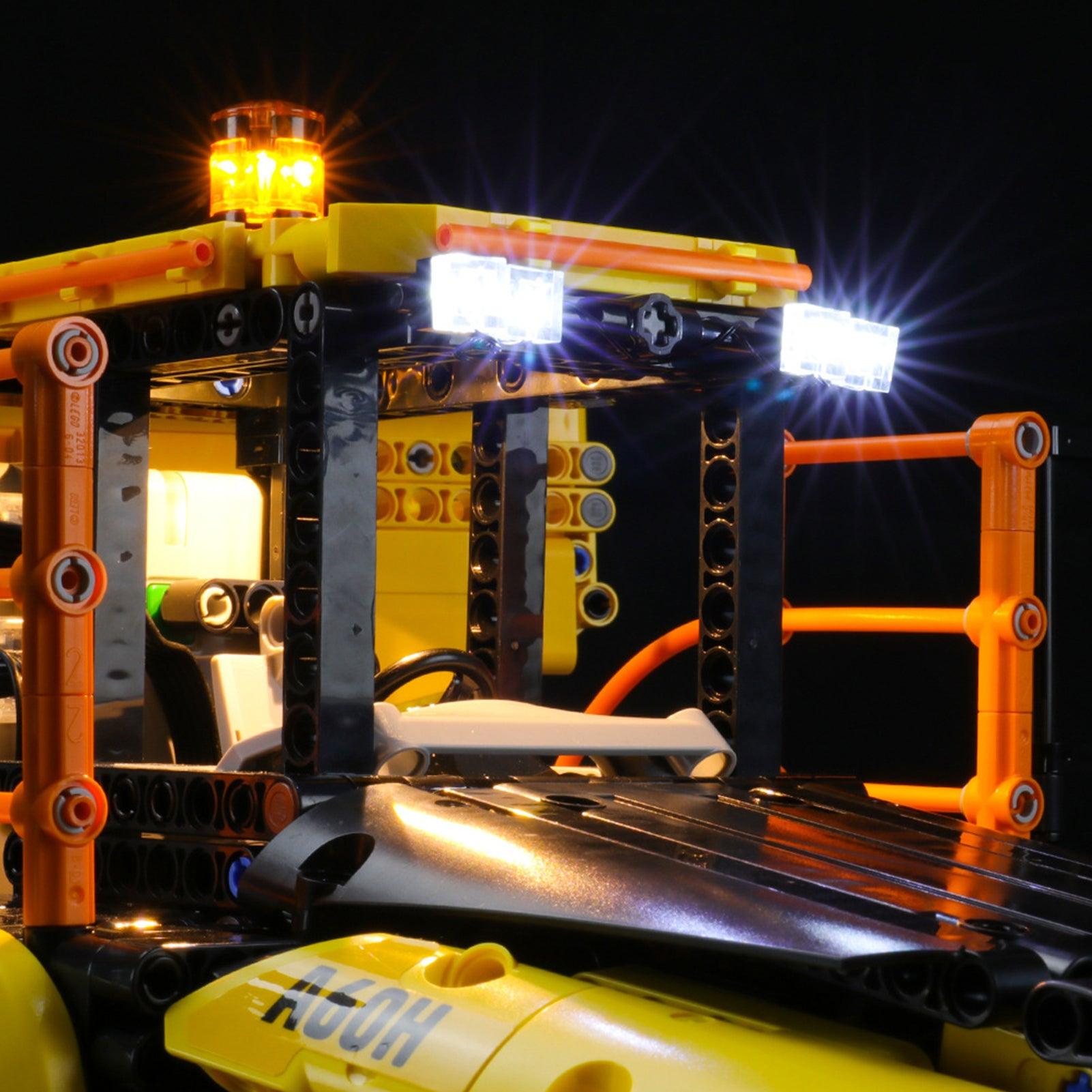 LEGO Technic Volvo Articulated Hauler 6x6 Light Kit - Compatible with Set 42114 - Enhance Your Model with Realistic LED Lighting for Night Displays & Showcases