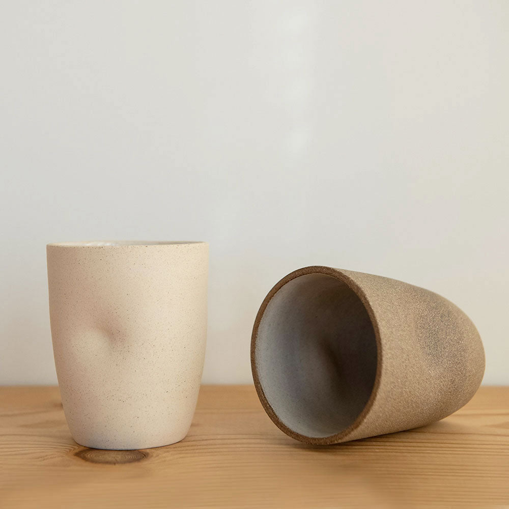 Handmade Artisan Ceramic Coffee Mug with Custom Imprint - Perfect for Home, Office & Gifts