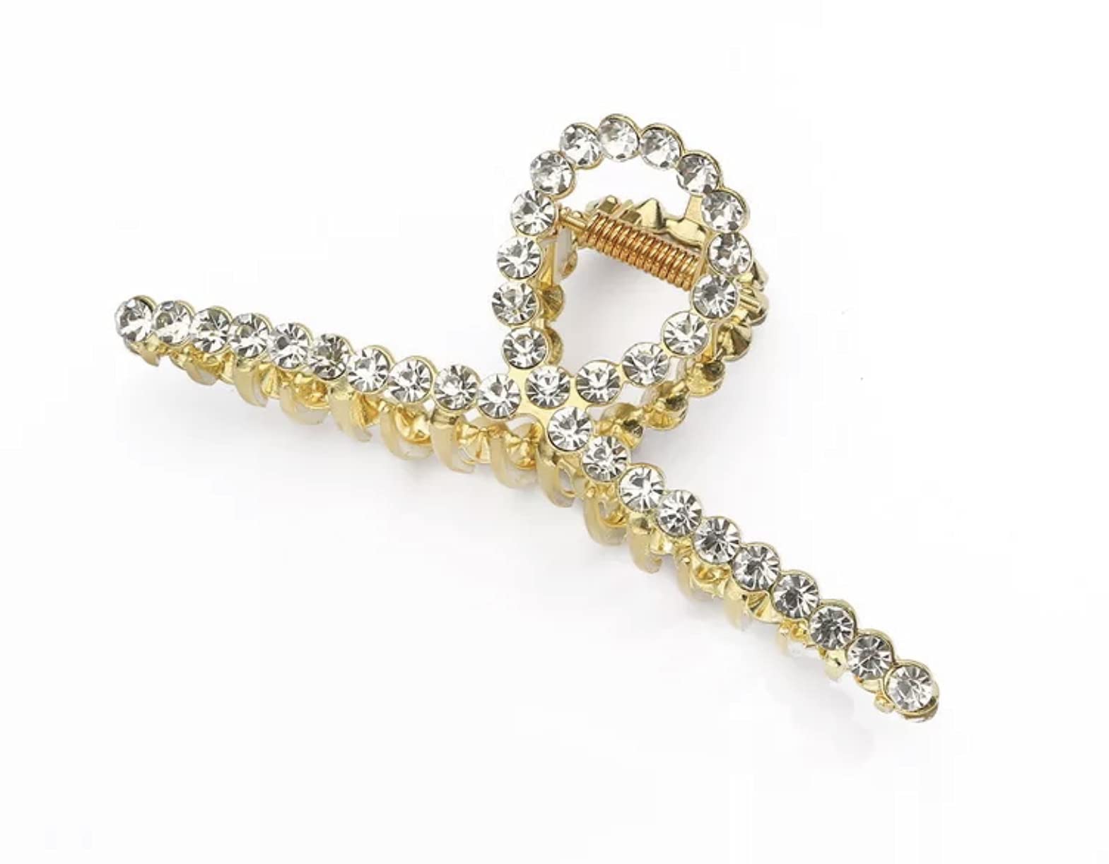 Elegant Crystal Cubic Hair Claw Clip for Women - Large Size Hair Accessories for Daily Use, Wedding, Party & Special Occasions
