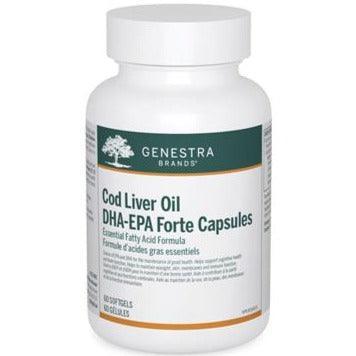 Genestra Cod Liver Oil Softgels with DHA & EPA - 60 Count for Heart, Brain & Joint Health - Supports Immunity & Energy Boost