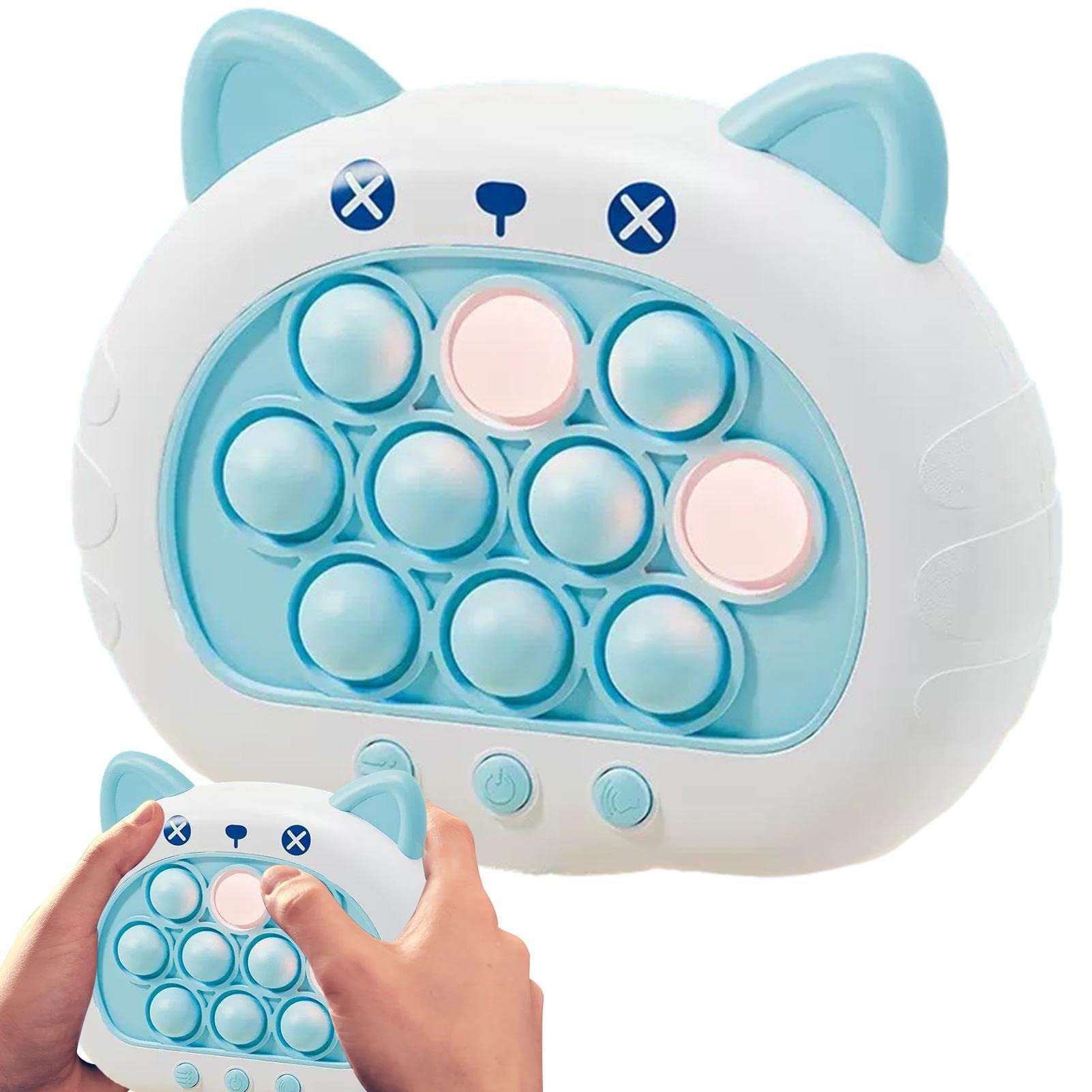 Quick Fidget Game for Kids - Electronic Whack-A-Mole & Popping Speed Game Console with Music - Stress Relief & Fun Bounce Toy for Children's Party, Classroom & Family Game Night