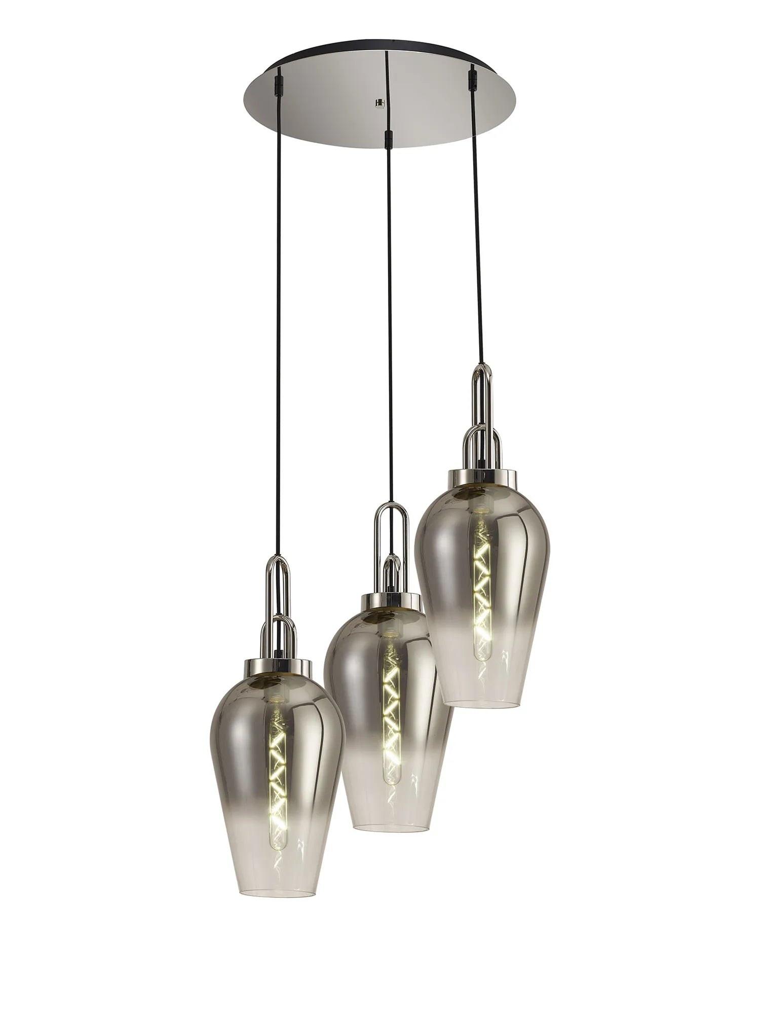 Stylish Cadiz 3-Light Cluster Pendant - Modern Ceiling Lighting Fixture for Dining Room, Kitchen Island & Living Room Decor