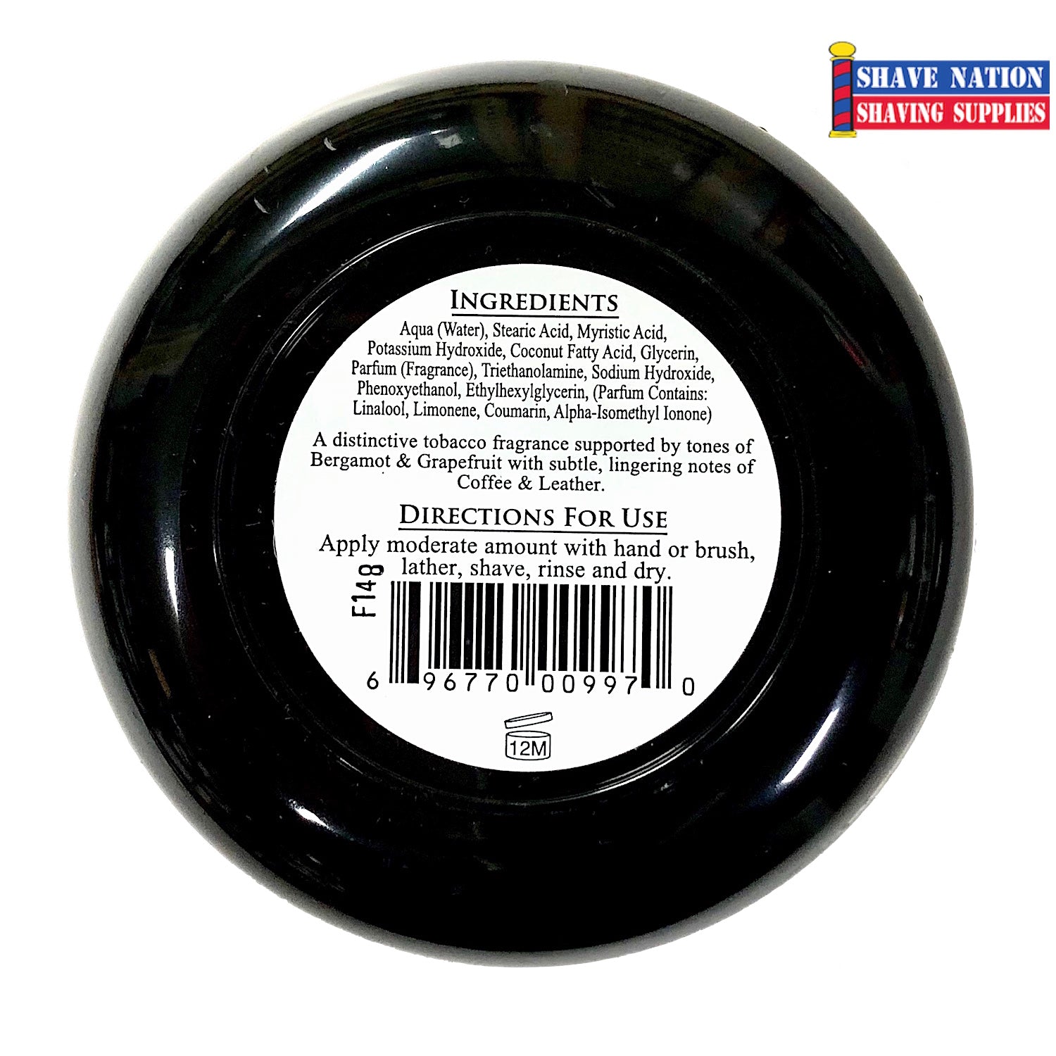 Taylor of Old Bond Street Tobacco Leaf Shaving Cream Jar - Luxury Wet Shaving Cream for Men - Perfect for Classic Barber Shop Experience & Gift Sets