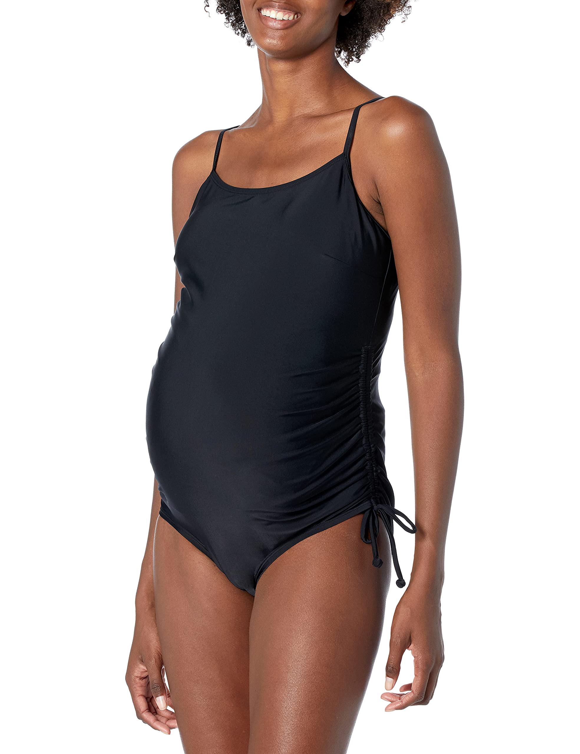 Motherhood Maternity Women's One Piece Swimsuit - UPF 50+ Maternity Beach Bump Swimsuit with Side Tie for Pregnant Women | Perfect for Pool, Beach Vacation and Summer Maternity Photos
