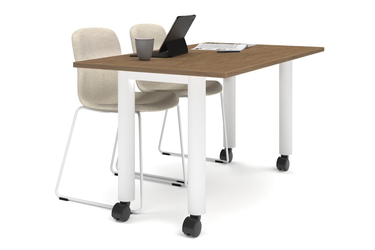 Quadro 80mm Cylinder Leg Mobile Table - 1400L x 800W Adjustable Height Workbench | Perfect for Office, Workshop & Industrial Use