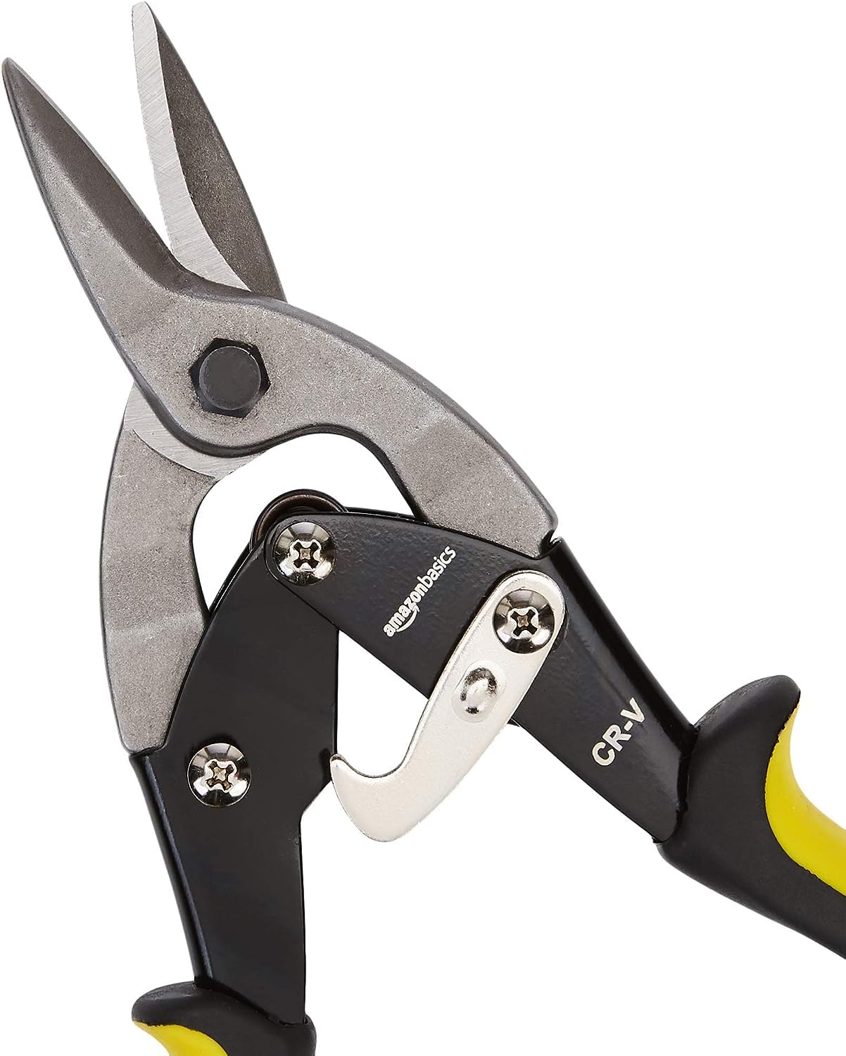 Amazon Basics Straight Cut Aviation Snip - Heavy Duty Metal Shears for Cutting Sheet Metal, Aluminum, and Steel - Ideal for HVAC, Roofing, and DIY Projects