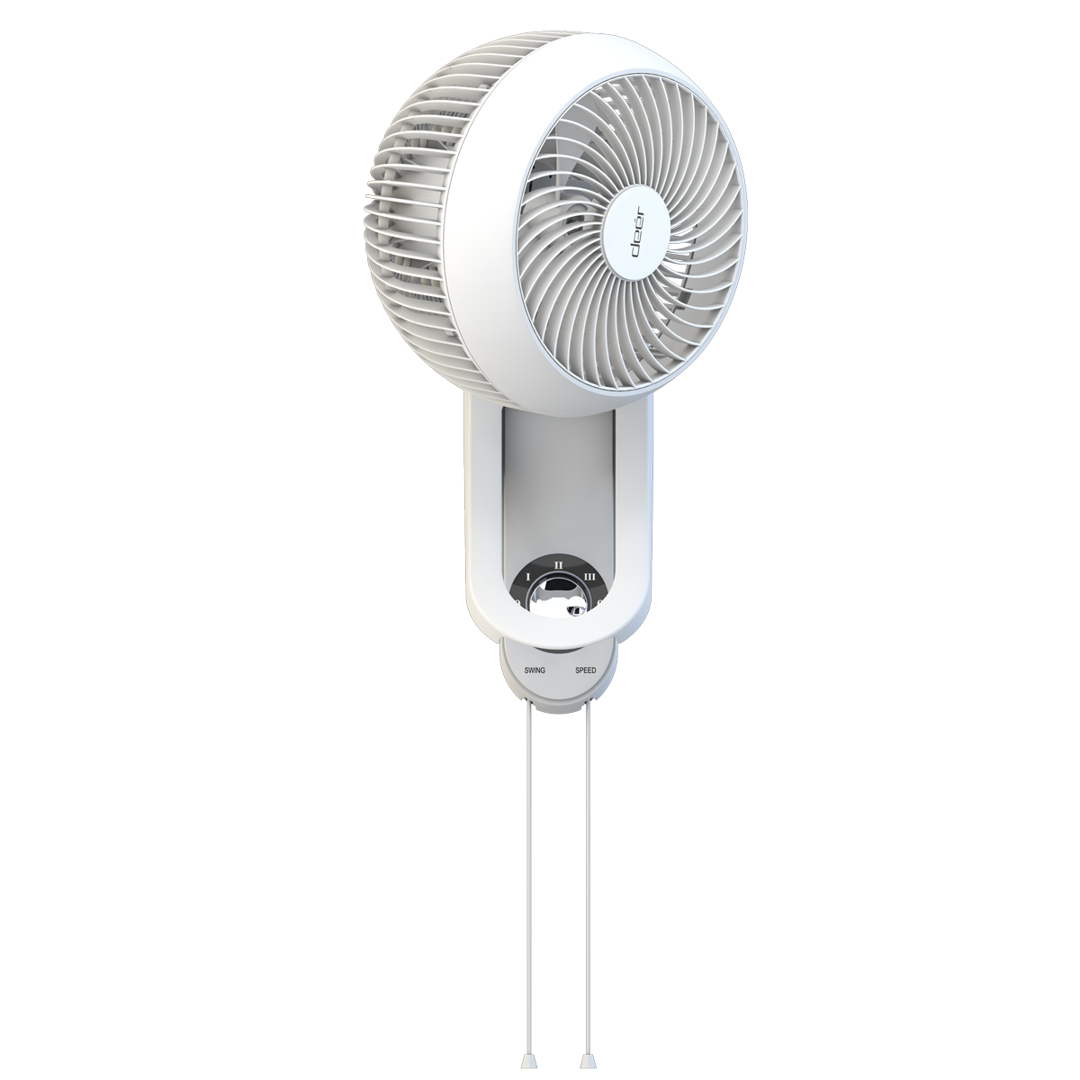 DEER DF6091 9-Inch Wall Mounted Oscillating Fan with 360° Rotation - Perfect for Bedroom, Kitchen, Office & Indoor Air Circulation