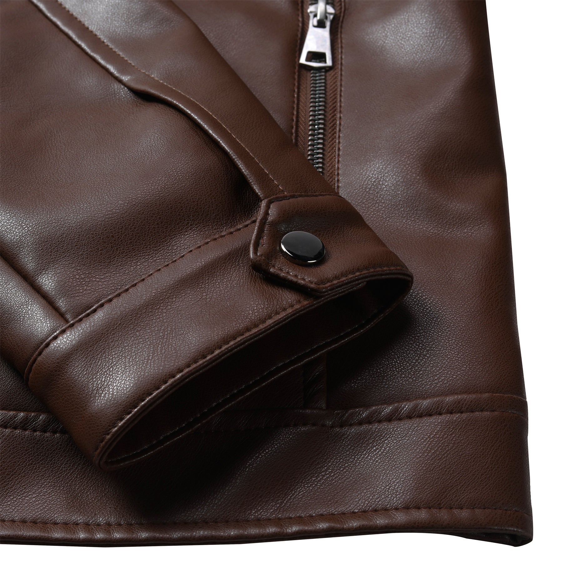 Men's Brown Leather Jacket - Casual Zip-Up Motorcycle Outerwear for Bikers & Fashion | Perfect for Riding, Daily Wear & Outdoor Adventures