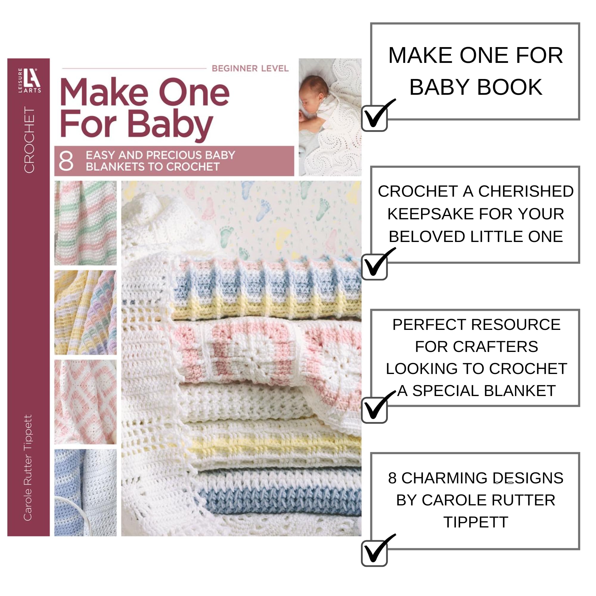 Leisure Arts Afghans On The Double Crochet Book - Easy Afghan Crochet Patterns for Beginners | DIY Home Decor & Gift Ideas