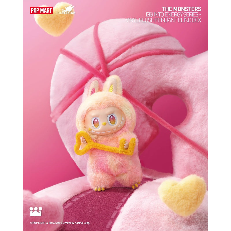 Labubu The Monsters Big into Energy Series Vinyl Plush Pendant - Cute Kawaii Plush Toy for Collectors & Fans | Perfect for Keychains, Backpacks & Gifts