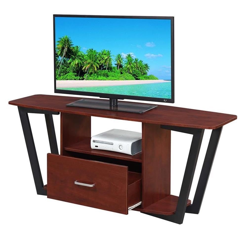 Pemberly Row 60 Inch TV Stand Entertainment Center Console with Storage - Modern Gray TV Cabinet for Living Room, Bedroom & Home Theater