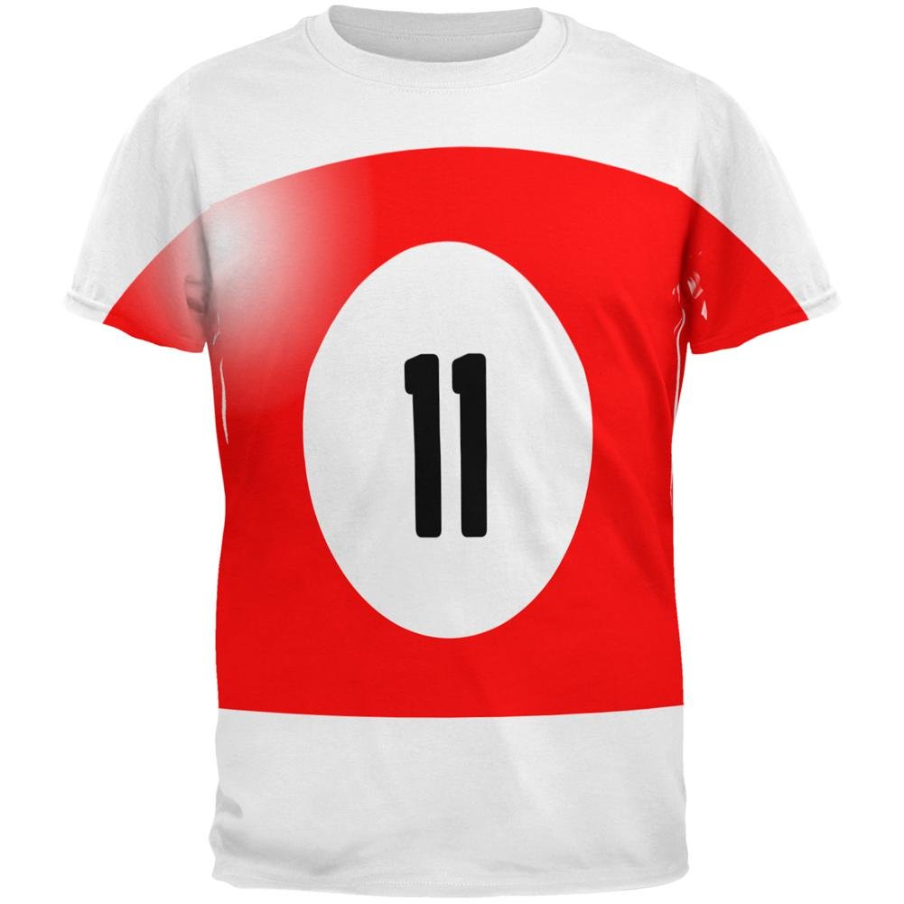 Halloween Billiard Pool Ball 11 Costume All Over Print Men's T-Shirt Multi X-Large for Parties & Cosplay