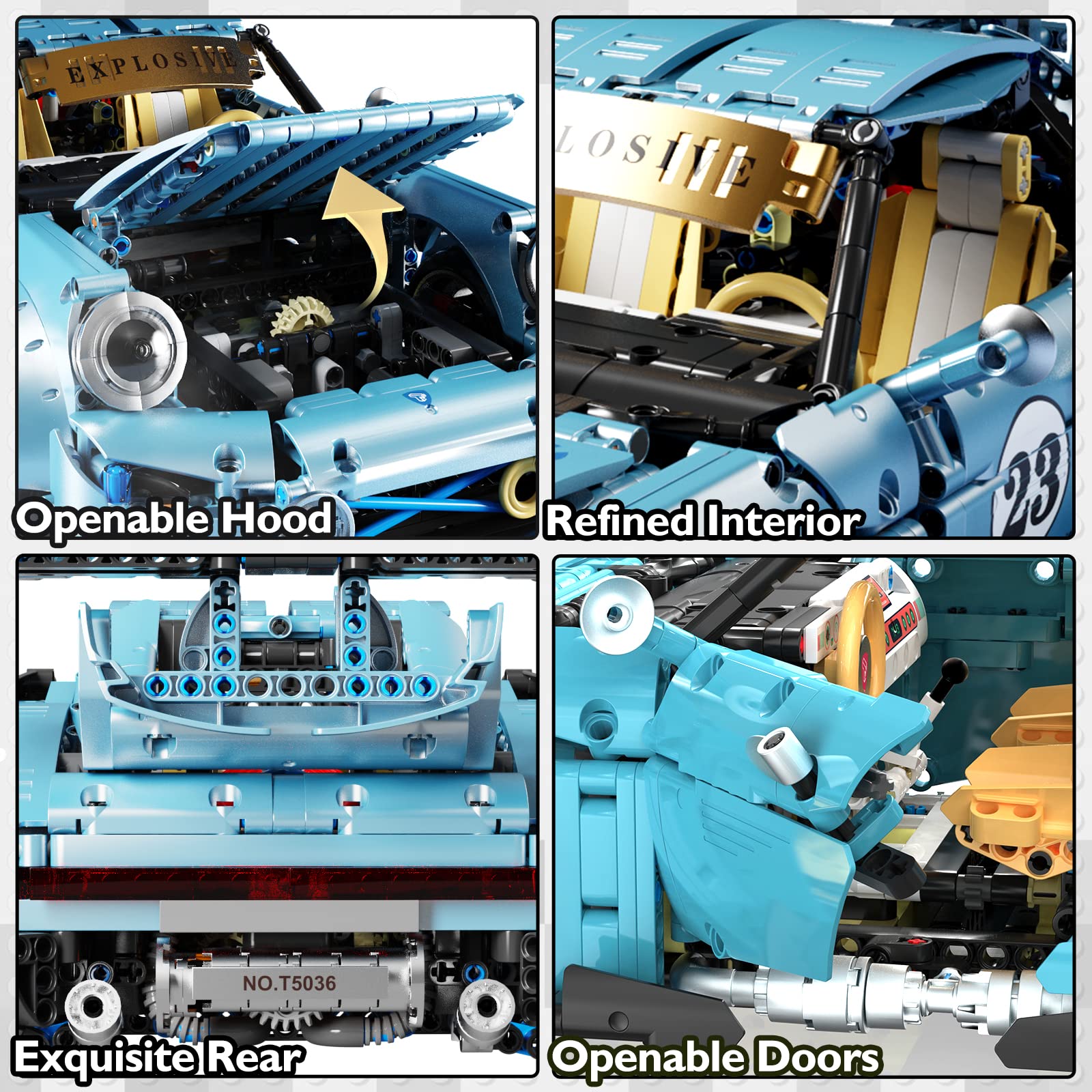 JMBricklayer Technic 60128 Building Blocks Kit - Advanced Construction Car Model for Adults & Teens (Ages 10-16) | Super Sports Car Toy for Boys | Perfect STEM Gift for Car Enthusiasts & Collectors | Great for Display, DIY Projects & Creative Play