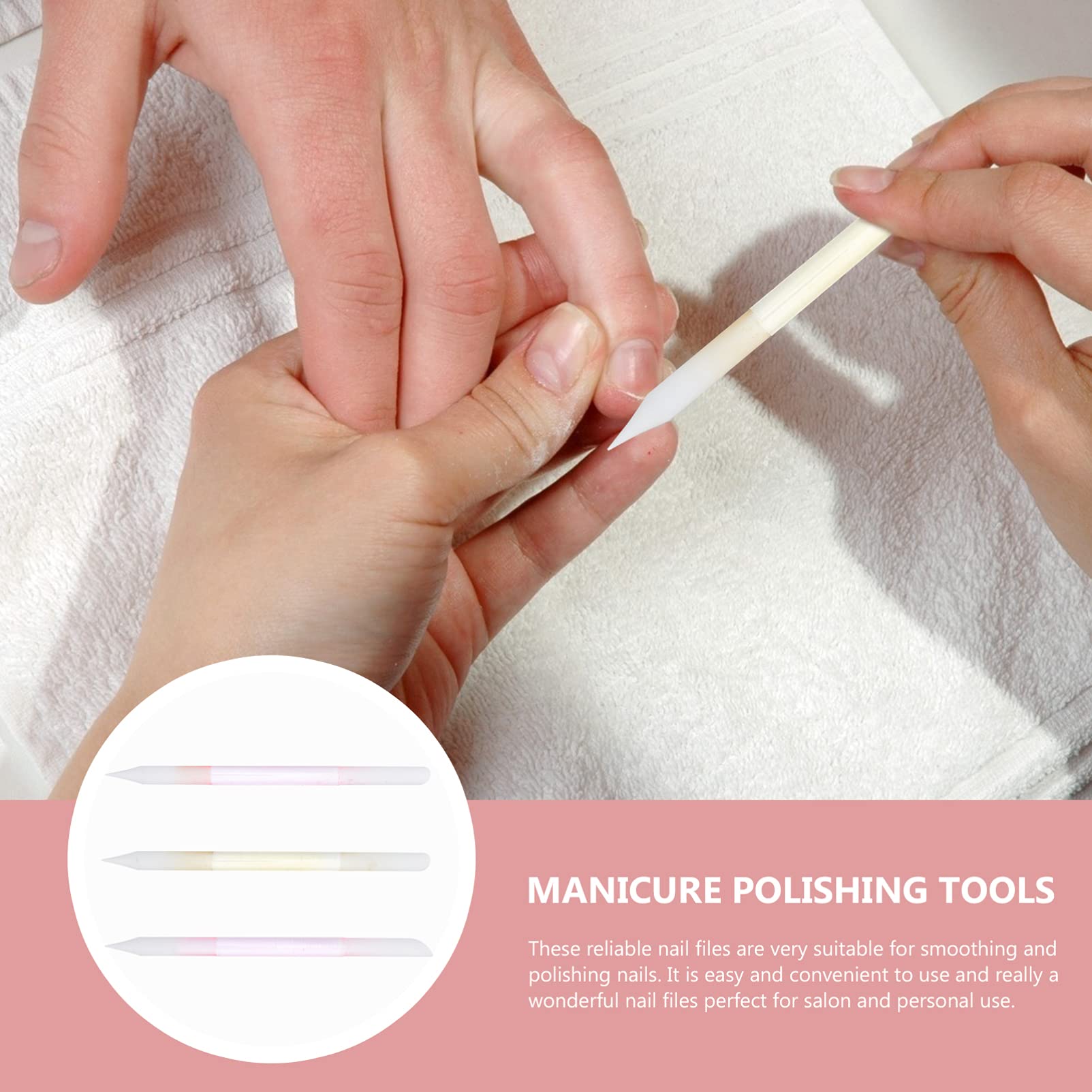 Beaupretty 3-Piece Professional Nail File & Buffing Kit - Nail Shiner, Drill Bits, Buffing Block for Smooth & Shiny Nails - Perfect for Manicure, Pedicure & Nail Art at Home or Salon