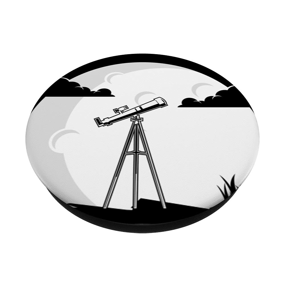 High-Quality Telescope for Moon & Solar System Viewing - Astronomy Science PopSockets with Swappable PopGrip | Perfect for Stargazing, Science Enthusiasts & Outdoor Exploration