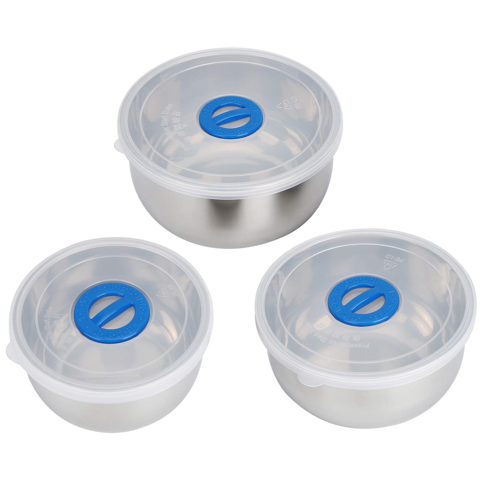 Yosoo 3-Piece Stainless Steel Food Storage Containers Set with Leakproof Lids - Reusable Airtight Lunch Boxes & Snack Containers for Meal Prep, Office Lunch, Picnics & Kitchen Organization