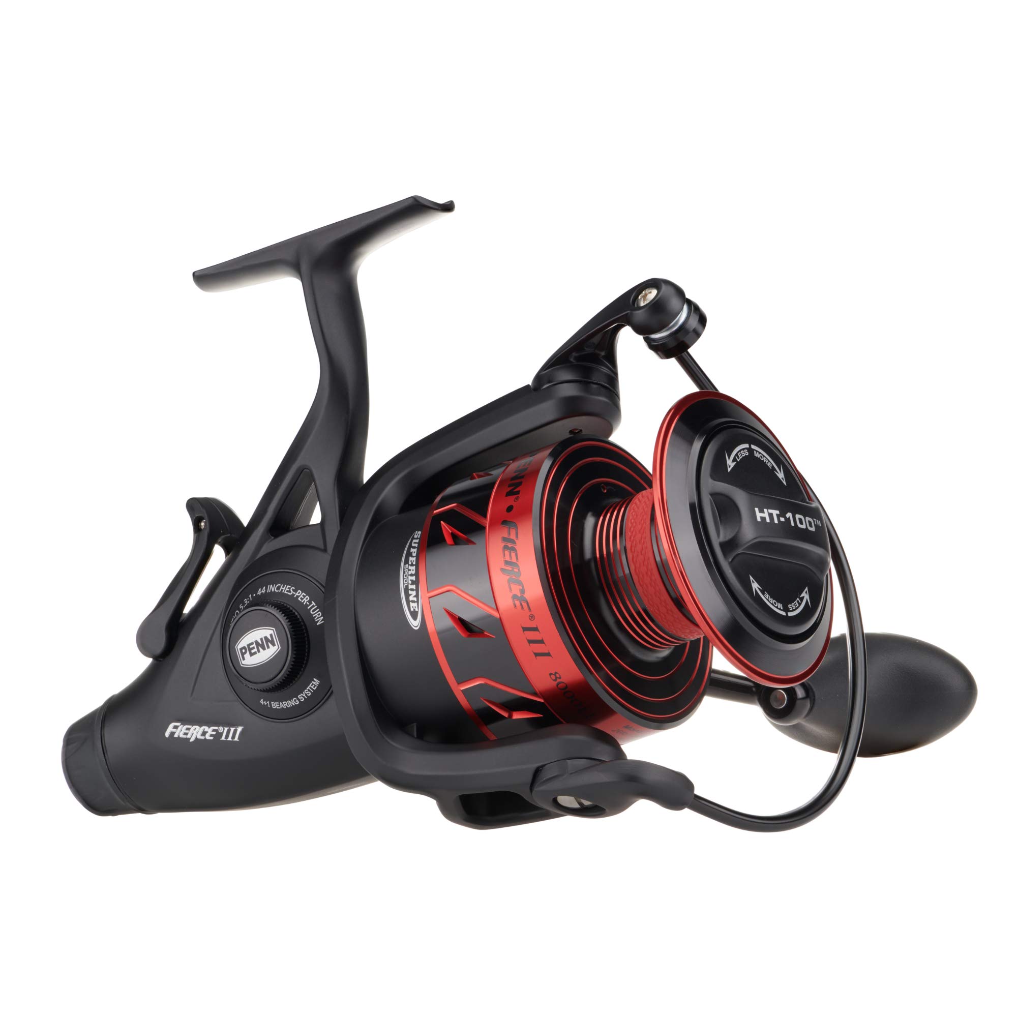 **Penn Fierce III Spinning Inshore Fishing Reel - Size 2000, Right/Left Handle, 5 Bearings for Smooth Casting - Perfect for Saltwater & Freshwater Fishing, Surf & Pier Angling**