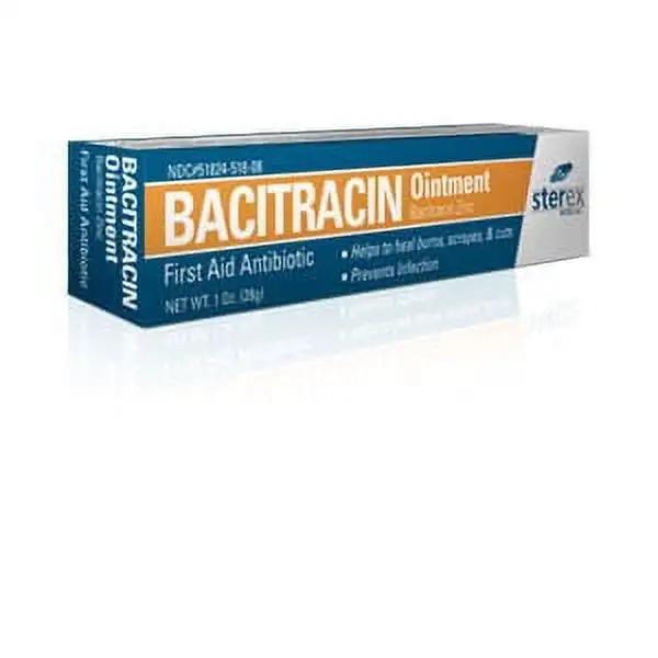 Bacitracin Antibiotic Ointment for Wound Care - 1 oz Tube | First Aid Treatment for Cuts, Burns & Minor Skin Infections