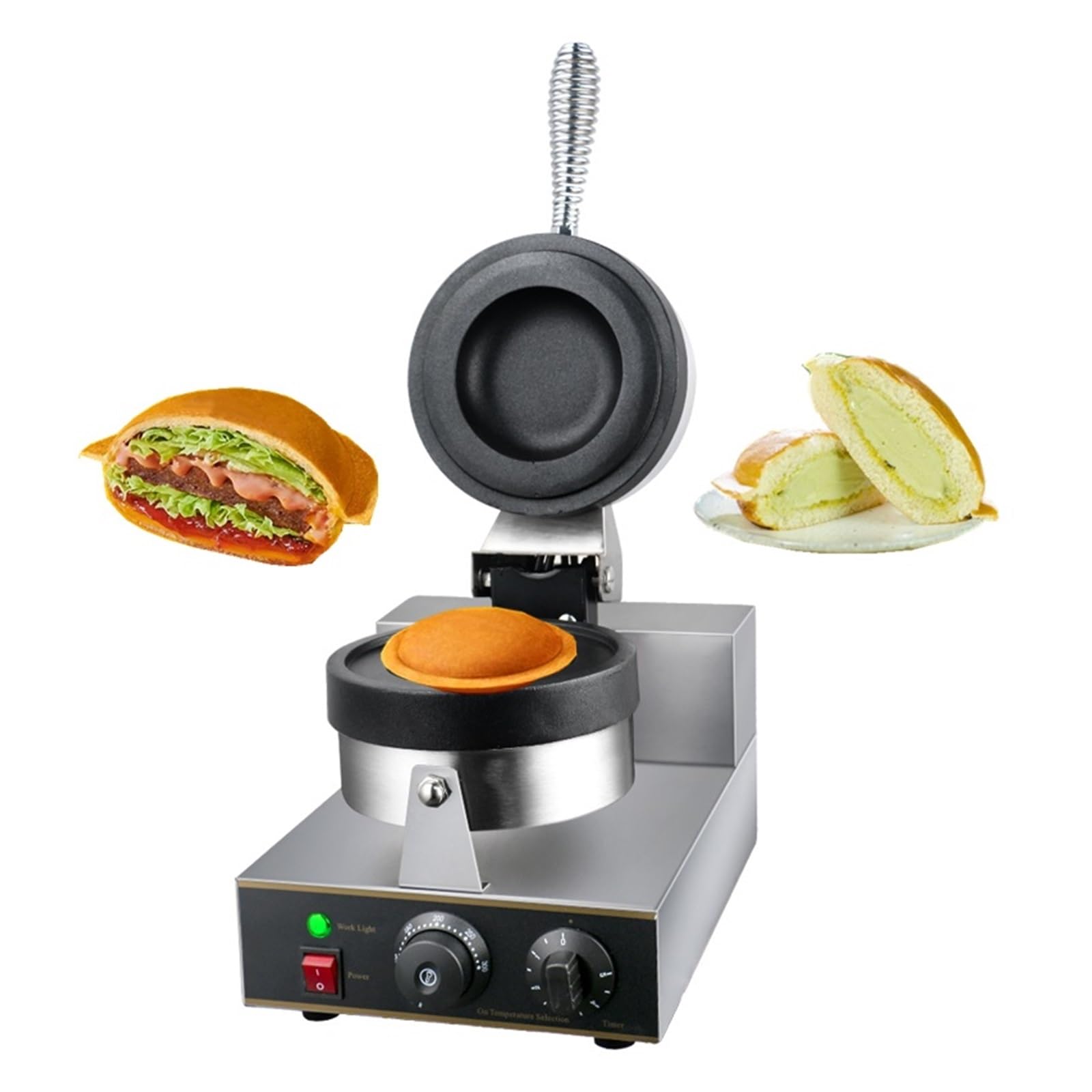 Electric UFO Hamburger Maker Machine - Double Patty Sandwich Press for Home & Commercial Use - Perfect for Fast Food Restaurants, Diners, and Outdoor BBQs