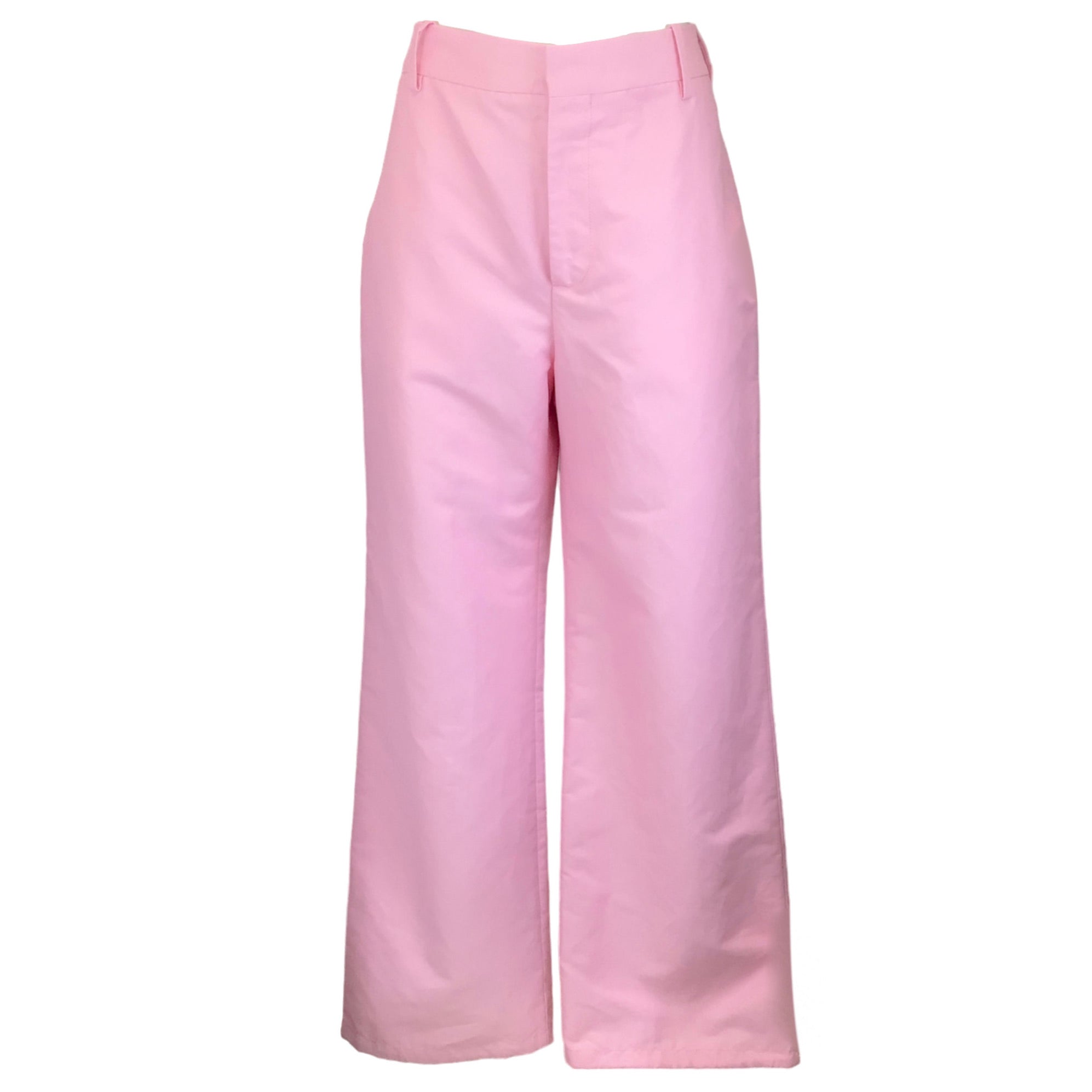 Marni Pink Logo Embroidered Cotton Pants for Women - High Waist Casual Trousers with Branded Design | Perfect for Office Wear, Weekend Outfits & Summer Fashion