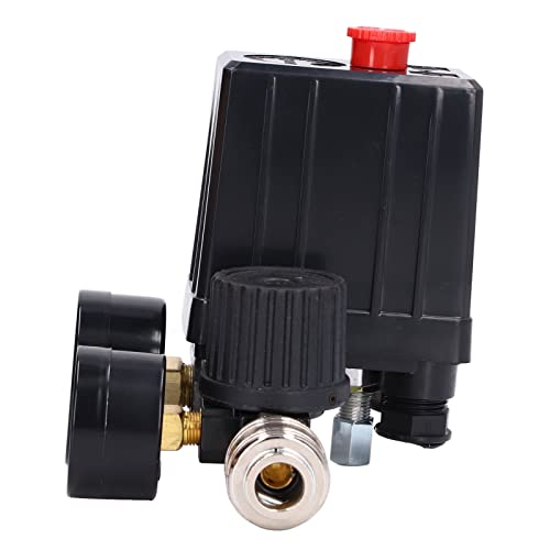20A Pressure Controller Switch for Air Compressor - Normally Closed Voltage Regulation Valve with 4 Holes | Replacement Part for Industrial & Home Workshop Use