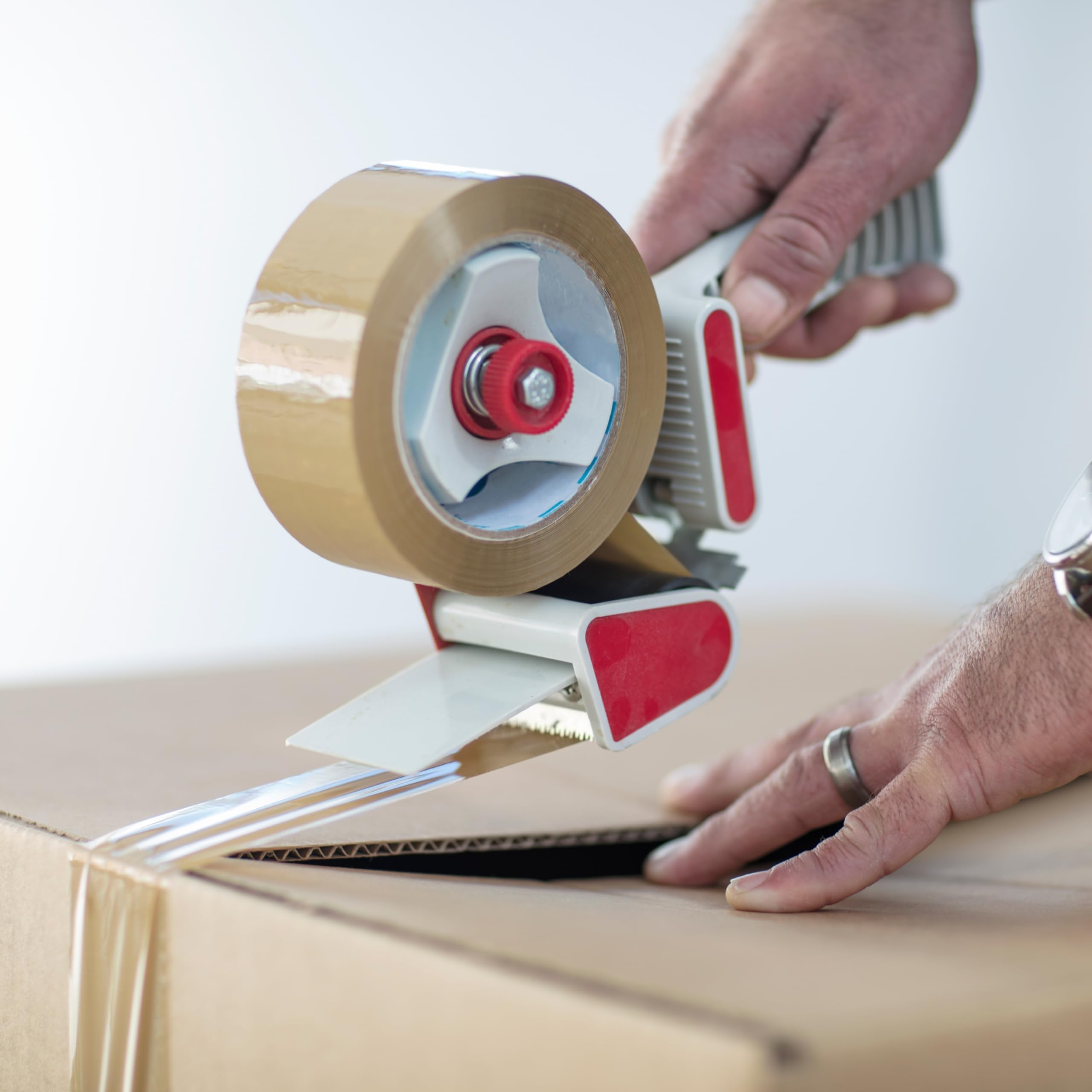 Shield Tape Packing Tape, 2 Inch x 110 Yards, 72 Rolls, Brown, 1.75 Mil, 3 Inch Core - Heavy Duty Packaging Tape for Dispenser Refill, Moving Boxes, Storage & Shipping | Ideal for Home, Office & Warehouse Use