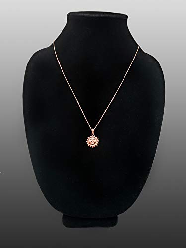 14K Rose Gold Sun Face Celestial Pendant Necklace for Women - Elegant Solar Jewelry Gift for Birthday, Anniversary & Special Occasions | Boho Chic Layering Necklace for Everyday Wear