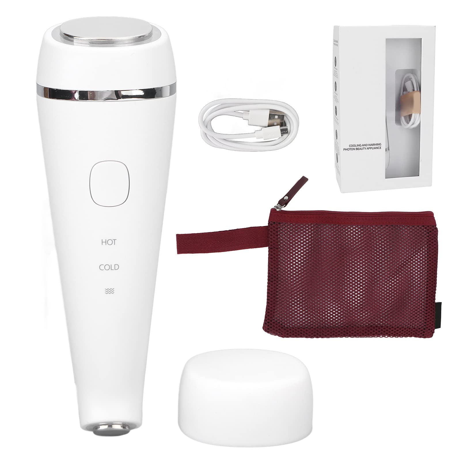 Anti-Aging Sonic Eye Massager with LED Light Therapy & High-Frequency Vibration - Relieves Eye Fatigue, Dark Circles & Puffiness - Perfect for Home Spa, Office Relaxation & Travel Self-Care