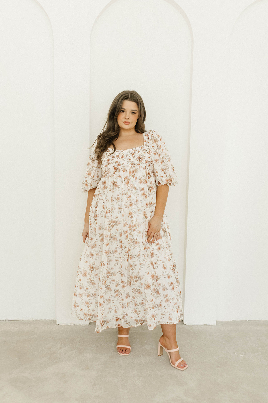 Harlow Maxi Dress in Ivory Floral - Bump Friendly Maternity Dress & Inclusive Sizing (S-3XL) | Perfect for Weddings, Baby Showers & Summer Vacations