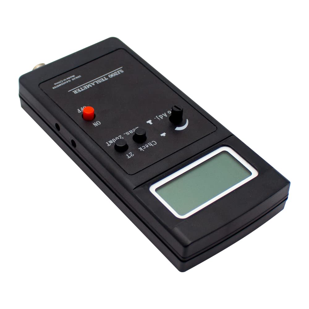 SJ200 Digital Gauss Meter - High Precision Static Magnetic Field Tesla Tester (0-200mT to 2000mT Range) with Power Adapter - Perfect for Laboratory, Industrial & Electronics Testing