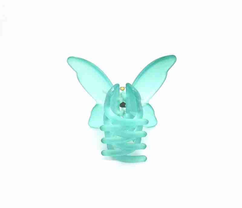 Butterfly Hair Clips for Women & Girls - 4 Pack Frosted Plastic Hair Barrettes, Jaw Clamp Hair Claws - Perfect for School, Work, Parties & Everyday Hairstyles