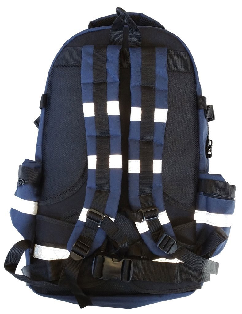 LINE2design Tactical First Aid Bag Kit - Fully Stocked EMT Emergency Medical Backpack with Trauma Supplies for First Responders, Paramedics & EMS - Navy Blue | Perfect for Outdoor Adventures, Camping & Emergency Preparedness