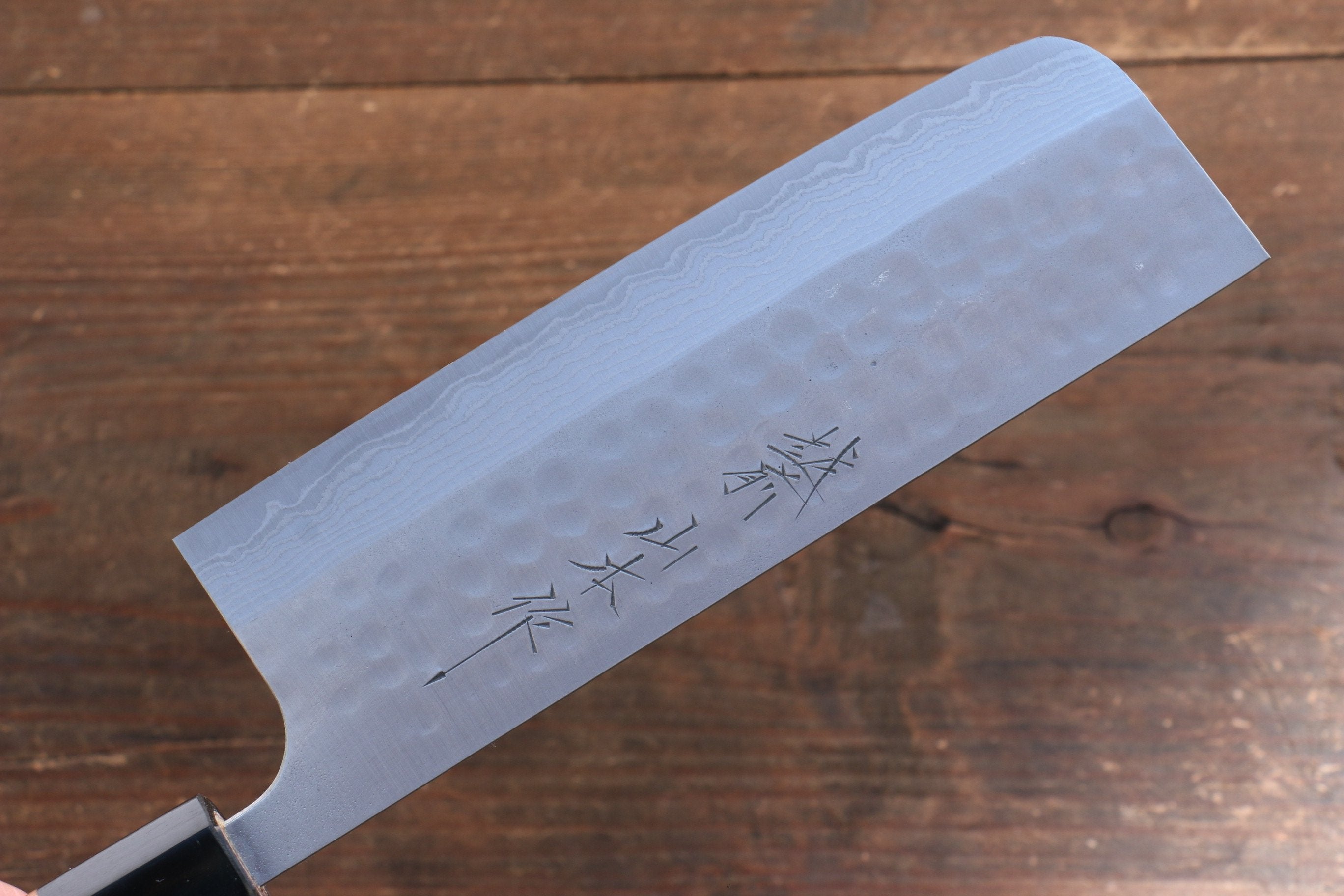 Nao Yamamoto SRS13 Black Damascus Nakiri Knife 165mm with Cherry Blossom Handle - Japanese Kitchen Knife for Precision Vegetable Chopping, Slicing & Food Prep