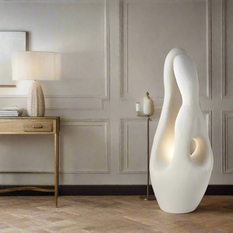 Wabi Sabi Floor Lamp - Minimalist Modern Lighting for Living Room, Bedroom & Office - Simple Elegant Home Decor for Cozy Interiors