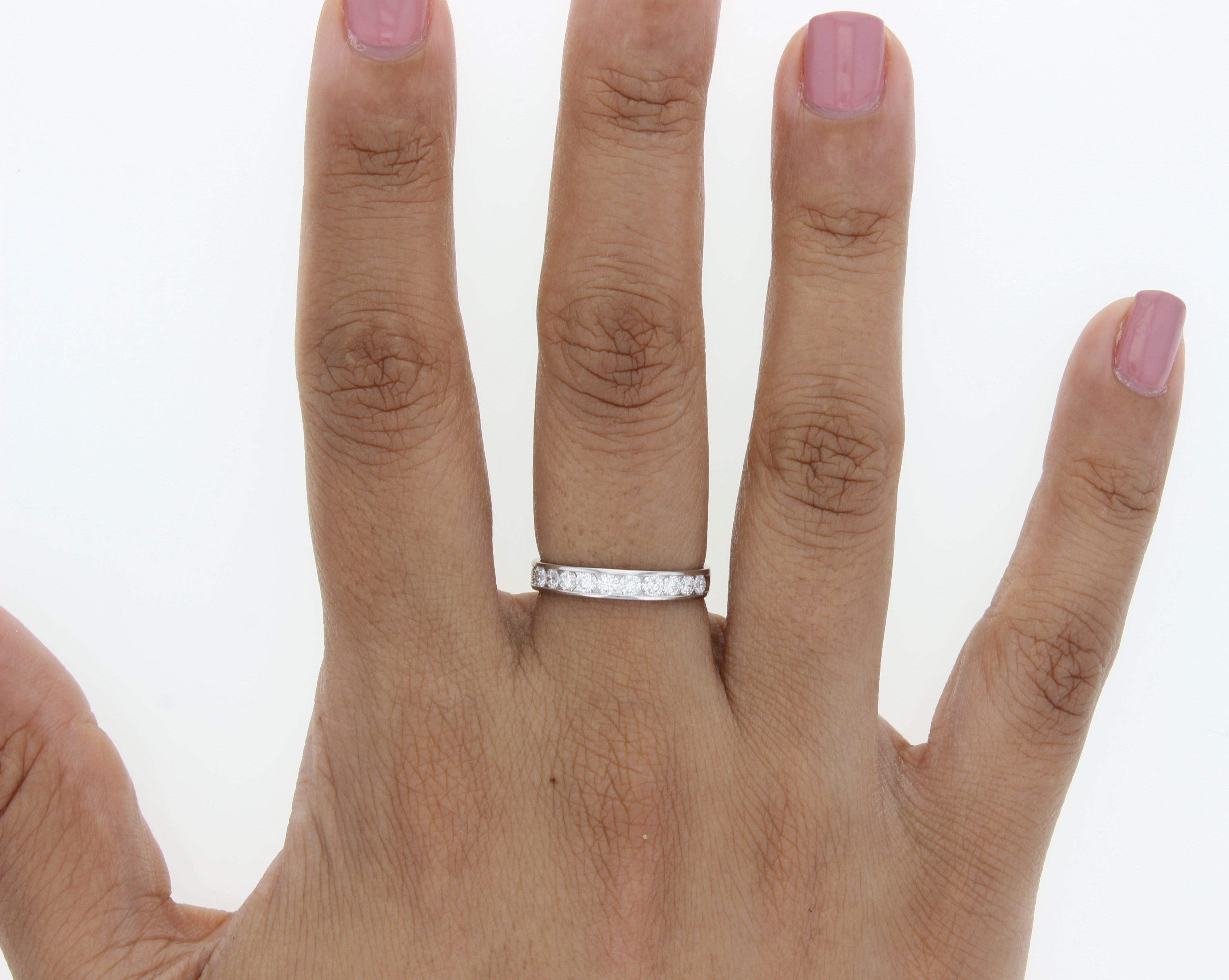 0.50 Carat Channel Set Diamond Wedding Band for Women - Classic Elegant Engagement Ring for Brides, Anniversaries & Special Occasions
