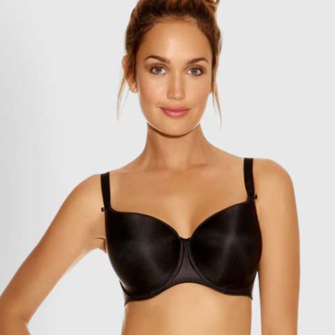 Fantasie Smoothing Molded T-Shirt Bra in Black - Perfect for Everyday Comfort & Seamless Look Under Clothes
