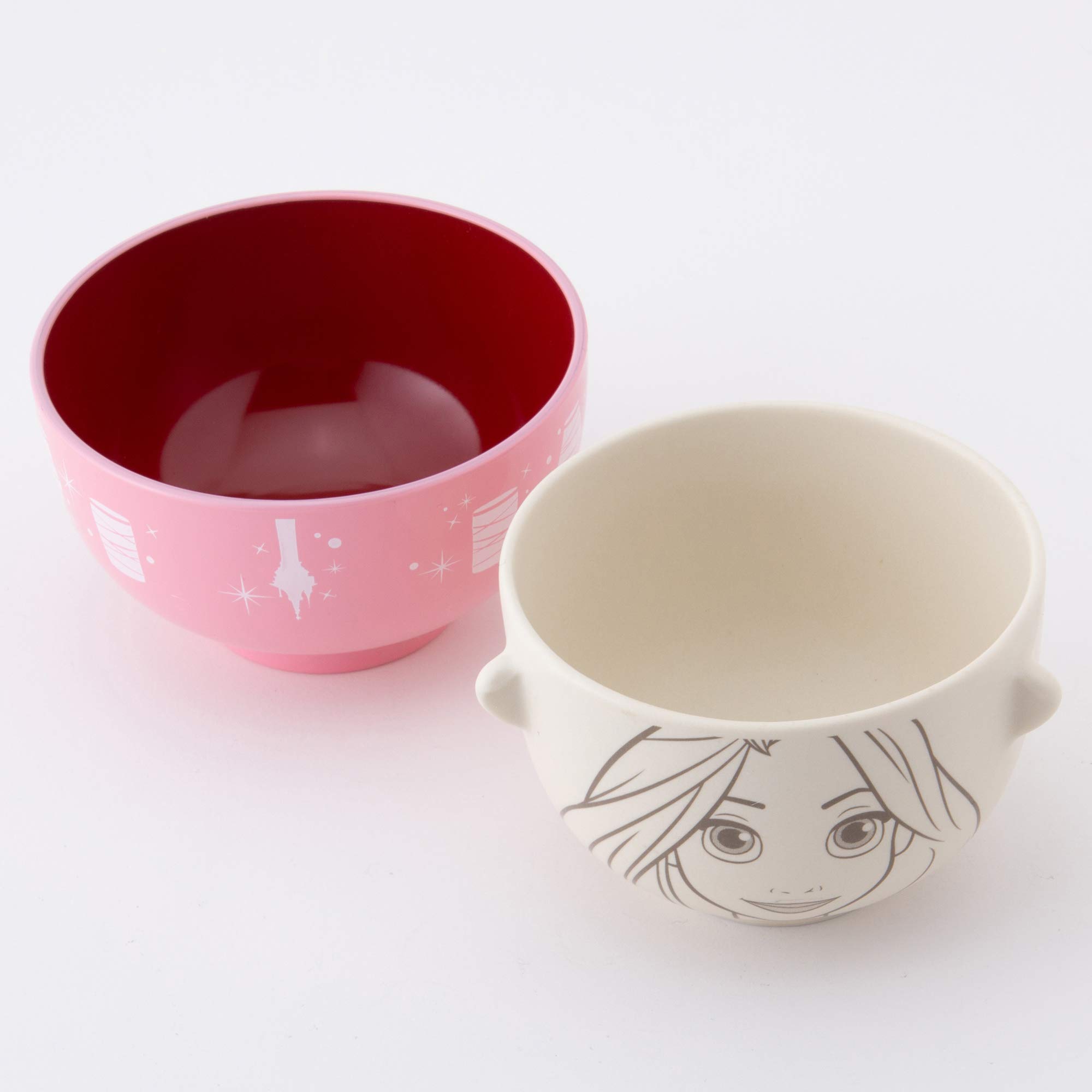 Disney Rapunzel Soup Bowl & Rice Bowl Set - Mini Porcelain Dinnerware for Kids, Tangled Princess Themed - Perfect for Kids' Meals, Birthday Parties & Disney Collections